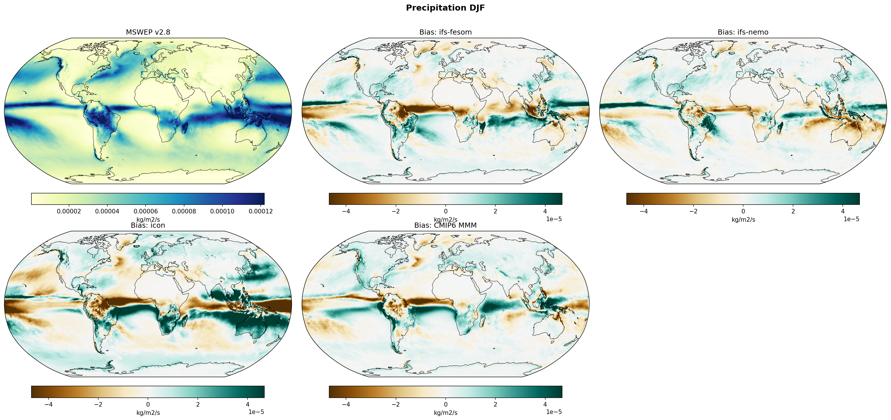 Precipitation DJF Bias